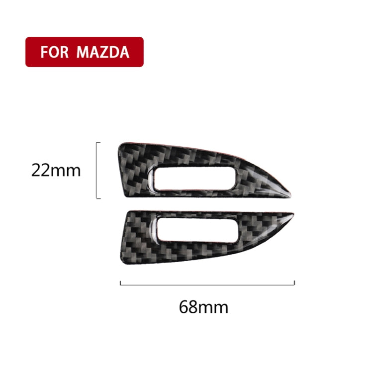 Car Carbon Fiber Air Conditioning Air Outlet Adjustment Frame Decorative Sticker for Mazda Axela 2014 / 2017-2018, Air Conditioning Air Outlet Adjustment