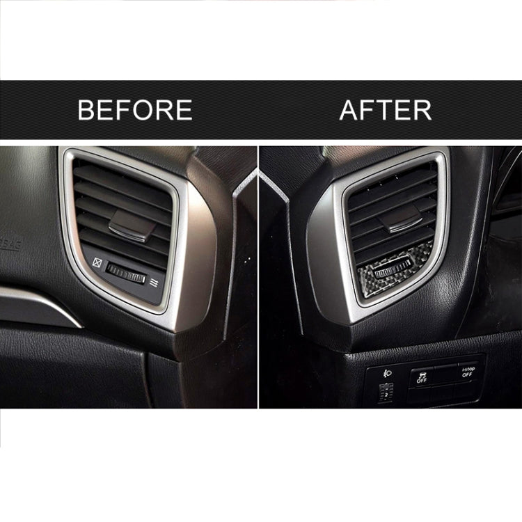 Car Carbon Fiber Air Conditioning Air Outlet Adjustment Frame Decorative Sticker for Mazda Axela 2014 / 2017-2018, Air Conditioning Air Outlet Adjustment