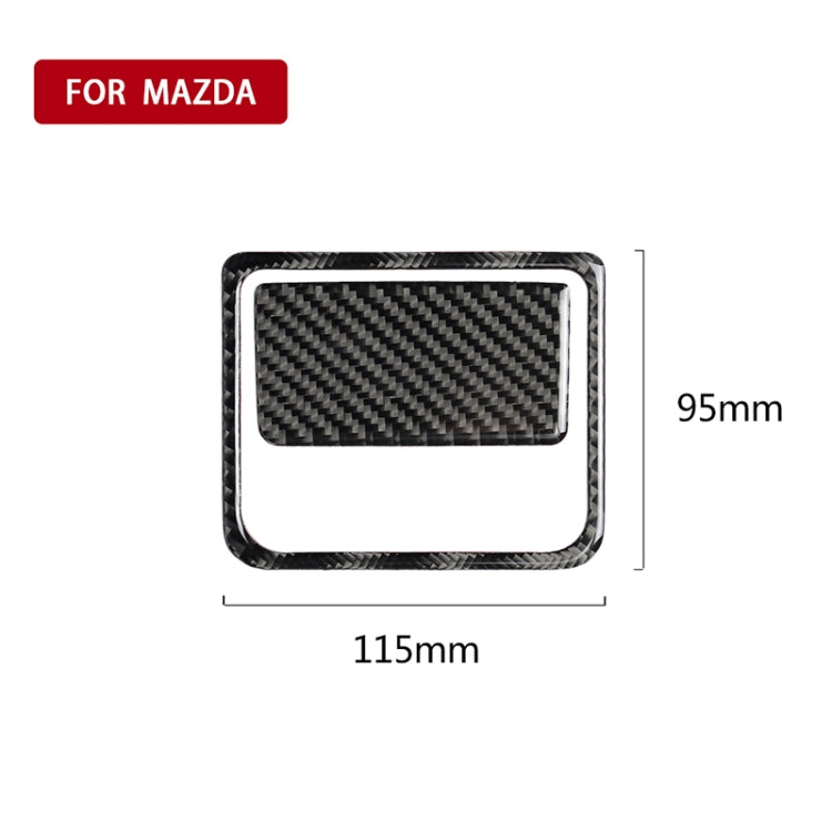 Car Carbon Fiber Front Passenger Seat Storage Box Decorative Sticker for Mazda Axela 2017-2018