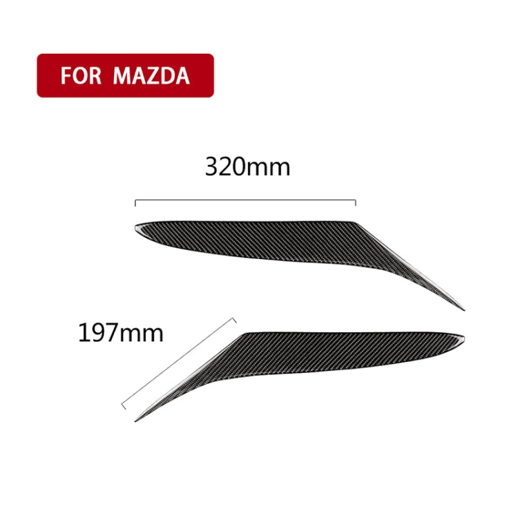 Car Carbon Fiber Light Eyebrow for Mazda RX-8 Coupe 2004-2008, For Mazda RX-8