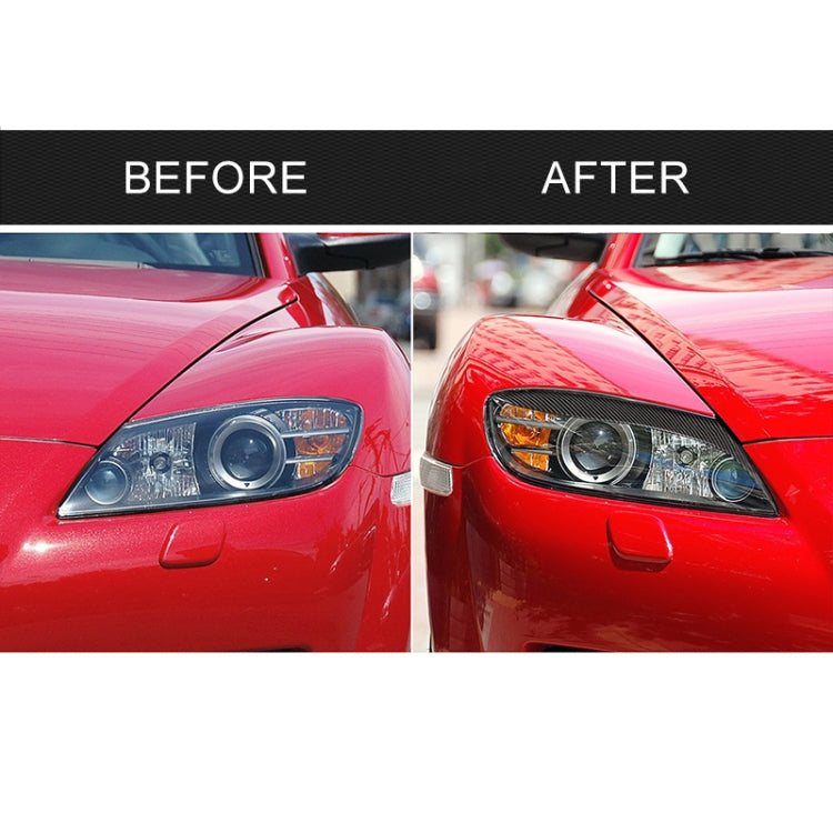 Car Carbon Fiber Light Eyebrow for Mazda RX-8 Coupe 2004-2008, For Mazda RX-8