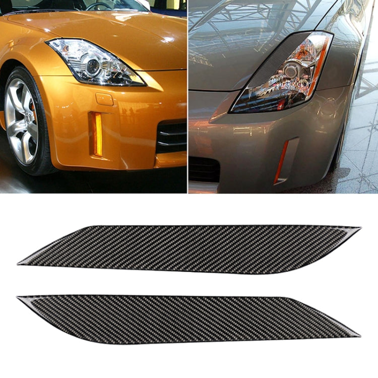 Car Carbon Fiber Light Eyebrow for 2003-2009 Nissan 350Z All Models, For 2003-2009 Nissan 350Z All Models
