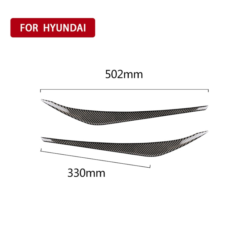 Car Carbon Fiber Light Eyebrow for Hyundai Elantra 2016-2018, For Hyundai Elantra