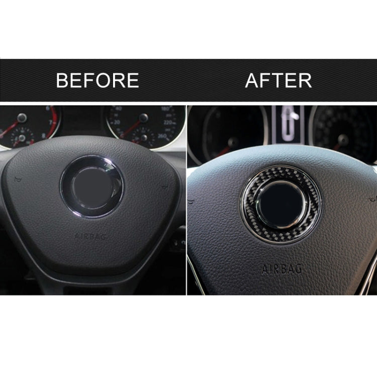 Car Carbon Fiber Steering Wheel Ring Decorative Sticker for Volkswagen, Steering Wheel Ring