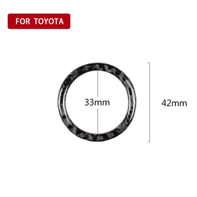 Car Carbon Fiber One-button Start Decorative Sticker for Toyota Eighth Generation Camry 2018-2019, One-button Start