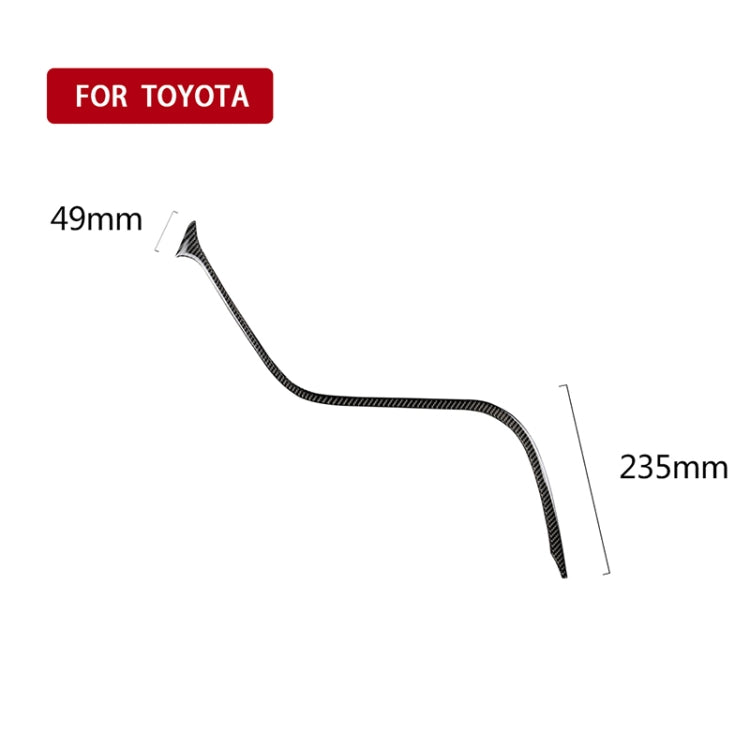 Car Carbon Fiber Central Control S Strip Decorative Sticker for Toyota Eighth Generation Camry 2018-2019, Left Drive, Central Control S Strip