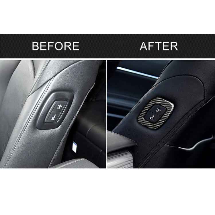 Car Carbon Fiber Seat Adjustment Decorative Sticker for Toyota Eighth Generation Camry 2018-2019, Left Drive