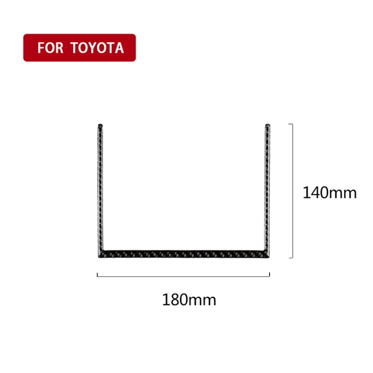 Car Carbon Fiber Storage Box U Shape Frame Decorative Sticker for Toyota Eighth Generation Camry 2018-2019, Storage Box U Shape Frame