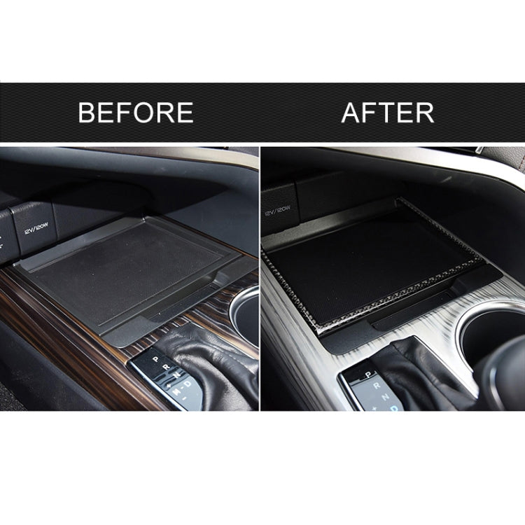 Car Carbon Fiber Storage Box U Shape Frame Decorative Sticker for Toyota Eighth Generation Camry 2018-2019, Storage Box U Shape Frame