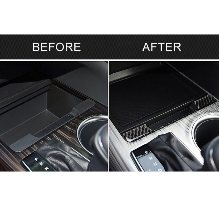 Car Carbon Fiber Storage Box Frame Decorative Sticker for Toyota Eighth Generation Camry 2018-2019, Storage Box Frame