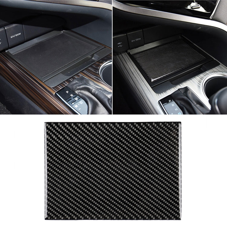 Car Carbon Fiber Storage Box Decorative Sticker for Toyota Eighth Generation Camry 2018-2019, Storage Box