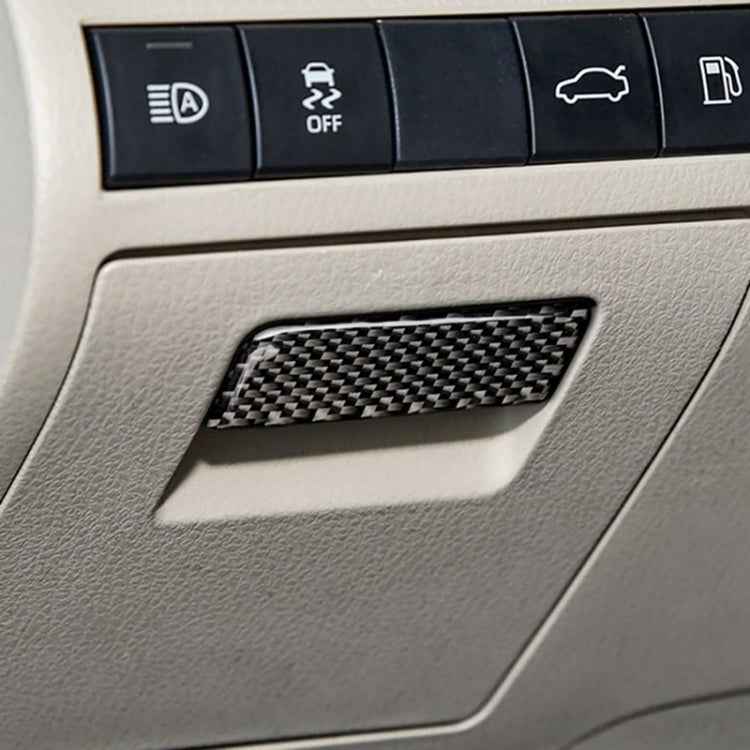 Car Carbon Fiber Main Driving Storage Box Handle Decorative Sticker for Toyota Eighth Generation Camry 2018-2019