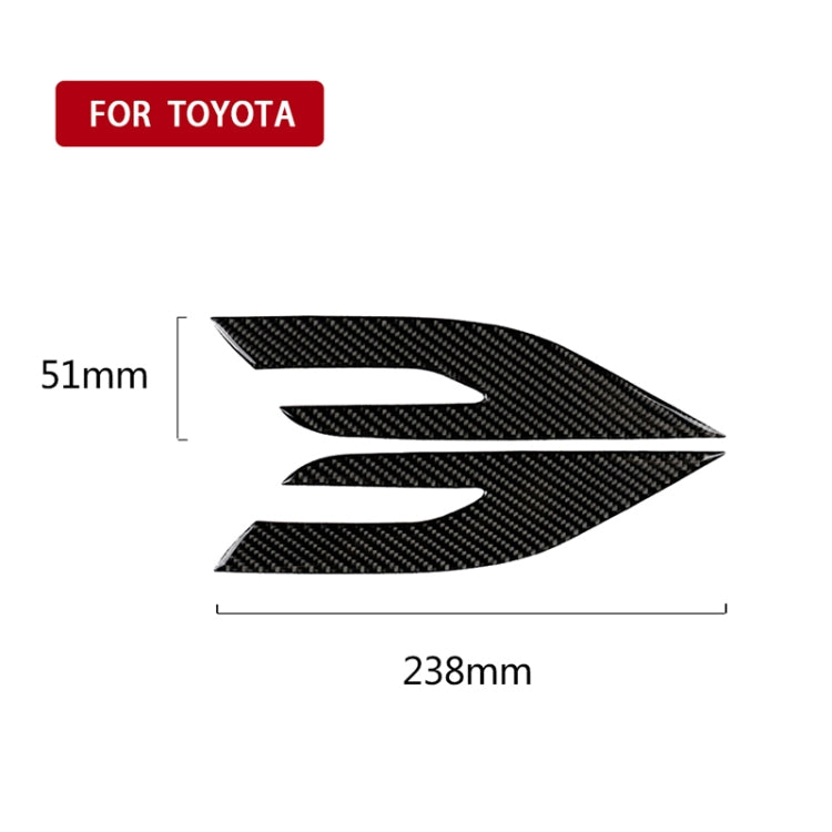2 PCS Car Carbon Fiber Headlight Decorative Sticker for Toyota Eighth Generation Camry 2018-2019, Headlight