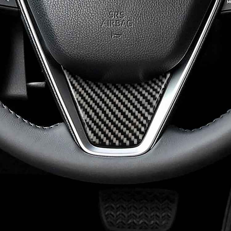 Car Carbon Fiber Steering Wheel Decorative Sticker for Toyota Eighth Generation Camry 2018-2019