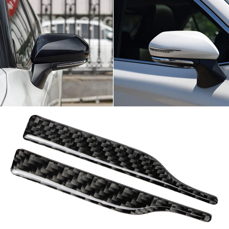 2 PCS Car Carbon Fiber Rearview Mirror Anti-collision Strip Protection Guards Trims Stickers for Toyota Eighth Generation Camry 2018-2019, Rearview Mirror