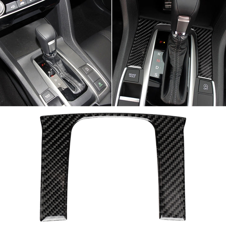 Car Carbon Fiber Gear Position Panel Decorative Sticker for Honda Tenth Generation Civic 2016-2019, Gear Position Pane