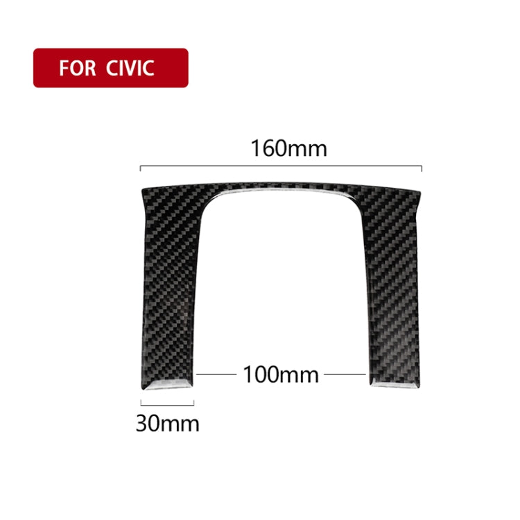 Car Carbon Fiber Gear Position Panel Decorative Sticker for Honda Tenth Generation Civic 2016-2019, Gear Position Pane