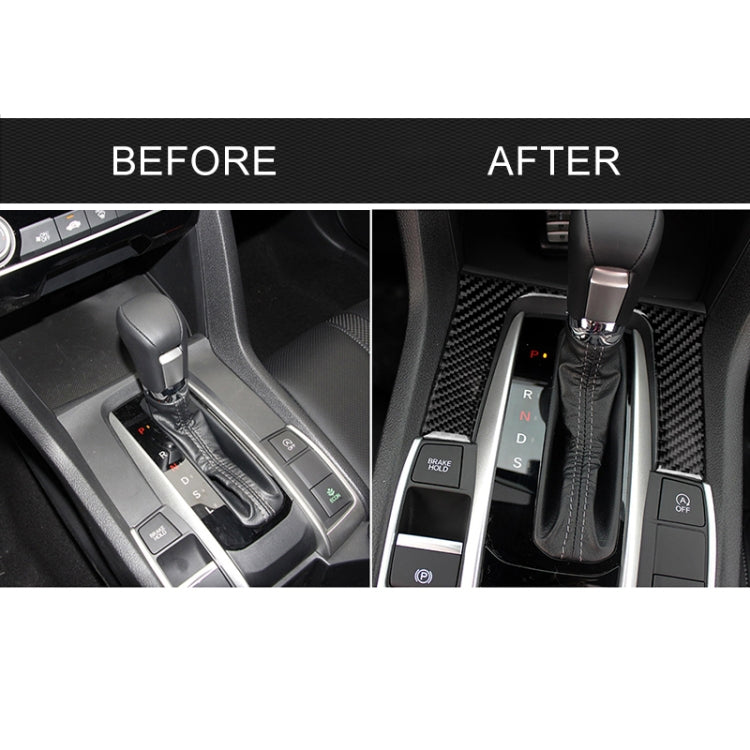 Car Carbon Fiber Gear Position Panel Decorative Sticker for Honda Tenth Generation Civic 2016-2019, Gear Position Pane