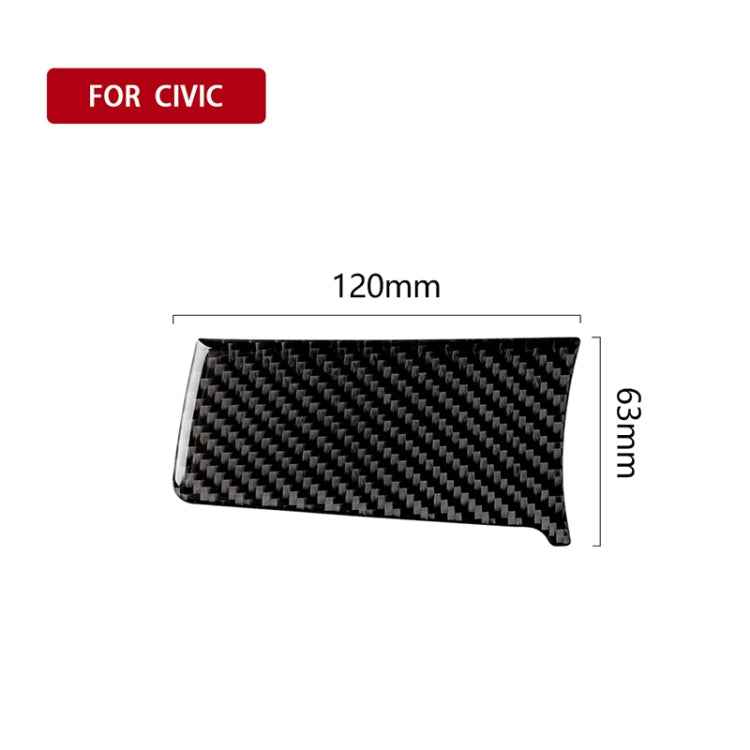 Car Carbon Fiber Central Control Left Stripe Decorative Sticker for Honda Tenth Generation Civic 2016-2019, Left Drive