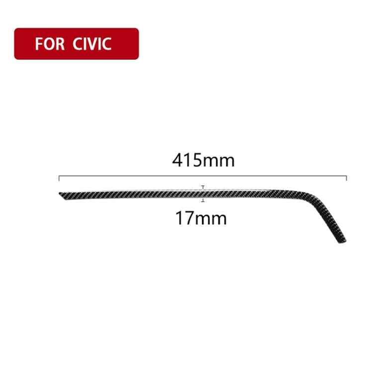 Car Carbon Fiber Central Control Air Outlet Upper Decorative Sticker for Honda Tenth Generation Civic 2016-2019, Left Drive