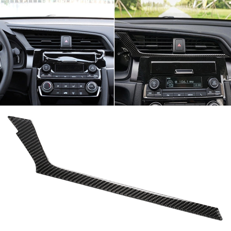 Car Carbon Fiber Central Control Air Outlet Below Decorative Sticker for Honda Tenth Generation Civic 2016-2019, Left Drive, Central Control Air Outlet Below