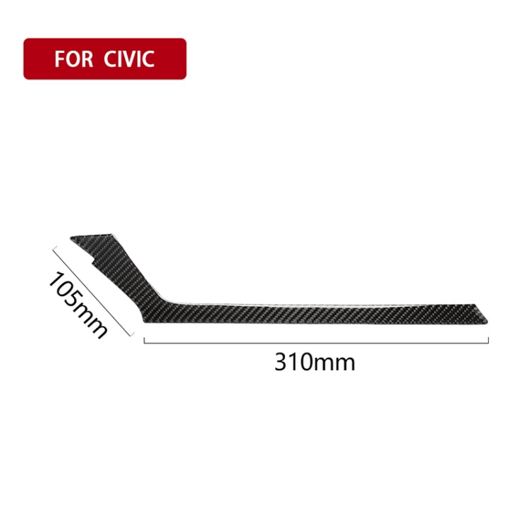 Car Carbon Fiber Central Control Air Outlet Below Decorative Sticker for Honda Tenth Generation Civic 2016-2019, Left Drive, Central Control Air Outlet Below