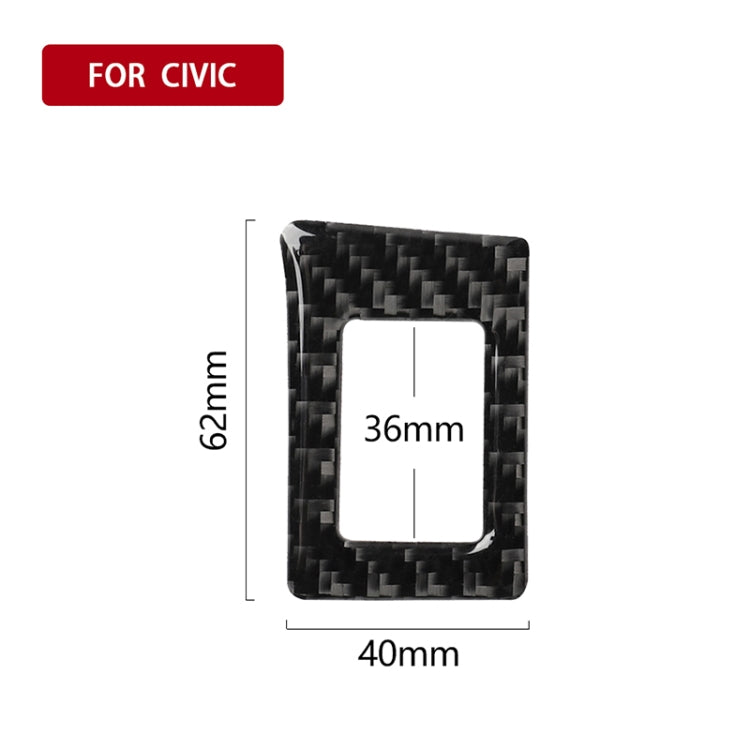Car Carbon Fiber Double Flash Frame Decorative Sticker for Honda Tenth Generation Civic 2016-2019, Double Flash Frame
