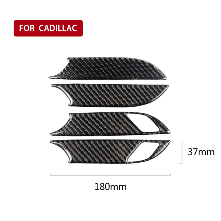Car Carbon Fiber Door Inner Handle Wrist Panel Decorative Sticker for Cadillac XT5 2016-2017, Door Inner Handle Wrist