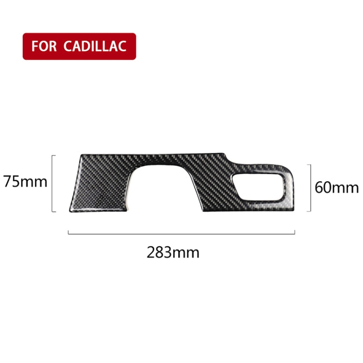 Car Carbon Fiber Gear Position Panel Decorative Sticker for Cadillac XT5 2016-2017, Left Drive