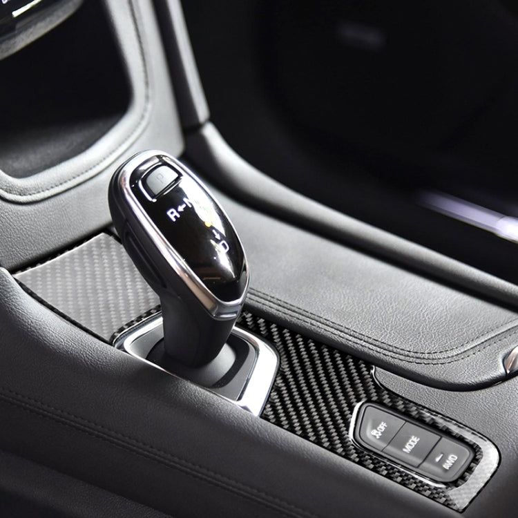 Car Carbon Fiber Gear Position Panel Decorative Sticker for Cadillac XT5 2016-2017, Left Drive