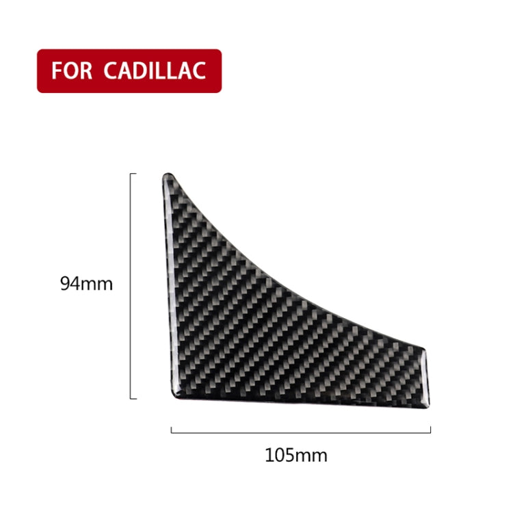 Car Carbon Fiber Main Driving Triangle Decorative Sticker for Cadillac XT5 2016-2017, Left Drive, Main Driving Triangle