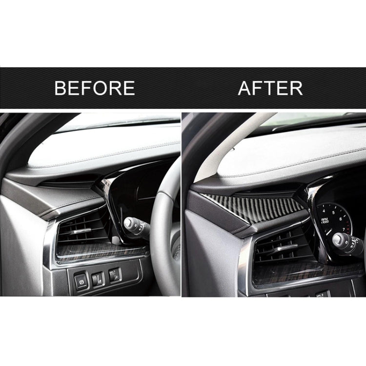 Car Carbon Fiber Main Driving Triangle Decorative Sticker for Cadillac XT5 2016-2017, Left Drive, Main Driving Triangle