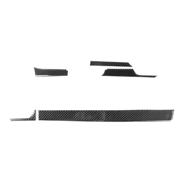 5 in 1 Car Carbon Fiber Central Console Decorative Sticker for Chevrolet Camaro 2017-2019, Left Drive, Central Console