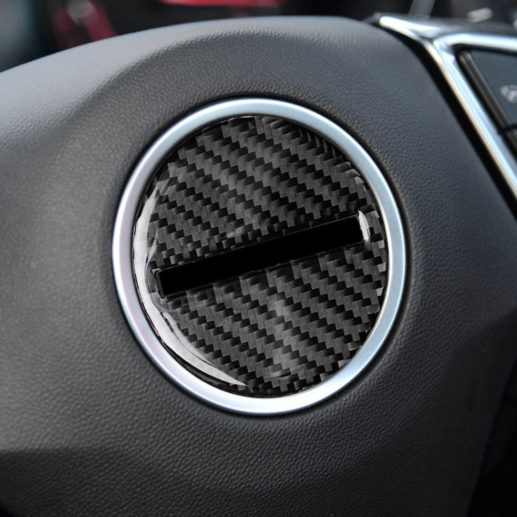 Car Carbon Fiber Steering Wheel Logo Decorative Sticker for Chevrolet Camaro 2017-2019, Steering Wheel Logo