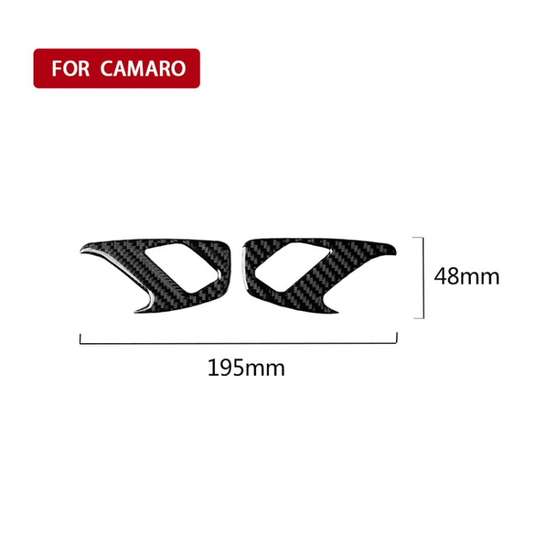 2 PCS Car Carbon Fiber Inner Door Lock Decorative Sticker for Chevrolet Camaro 2017-2019, Inner Door Lock