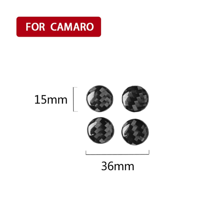 4 PCS Car Carbon Fiber Air Outlet Decorative Sticker for Chevrolet Camaro 2017-2019, Air Outlet