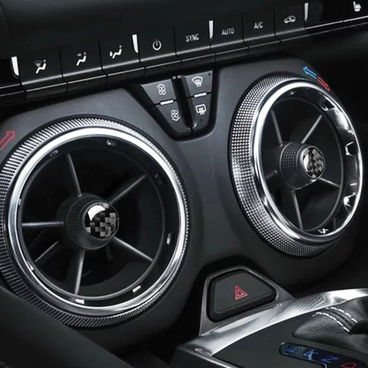 4 PCS Car Carbon Fiber Air Outlet Decorative Sticker for Chevrolet Camaro 2017-2019, Air Outlet