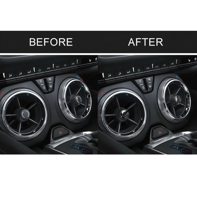 4 PCS Car Carbon Fiber Air Outlet Decorative Sticker for Chevrolet Camaro 2017-2019, Air Outlet