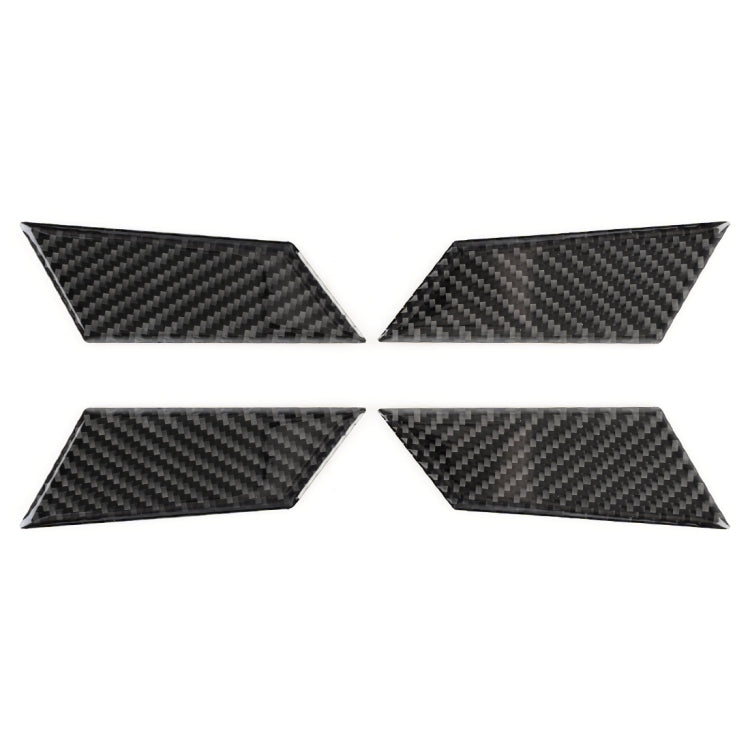 4 PCS Carbon Fiber Car Inner Door Bowl Decorative Sticker for Porsche Macan
