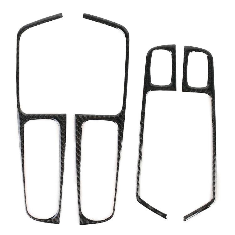 4 PCS Carbon Fiber Car Window Button Panel Decorative Sticker for Porsche Macan