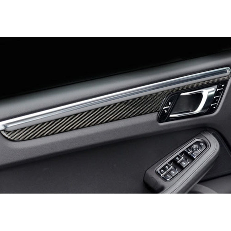 4 PCS Carbon Fiber Car Door Panel Decorative Sticker for Porsche Macan, Door Panel