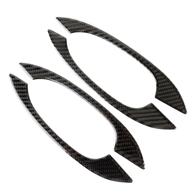 4 PCS Carbon Fiber Car Outside Door Handle Decorative Sticker for Porsche Macan, Outside Door Handle