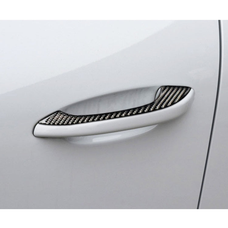 4 PCS Carbon Fiber Car Outside Door Handle Decorative Sticker for Porsche Macan, Outside Door Handle