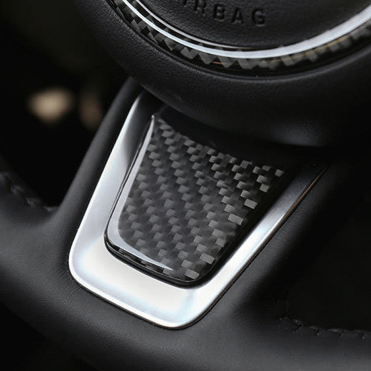 Carbon Fiber Car Steering Wheel Decorative Sticker for Jaguar F-PACE, Steering Wheel