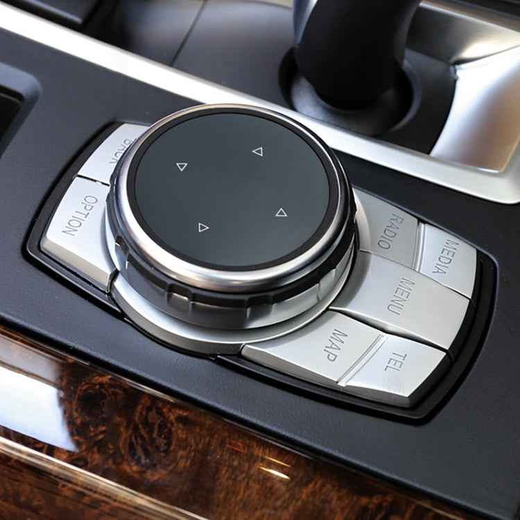 Multi-function Knob Modified IDRIVE Button Decorative Cover for BMW 1 2 3 5 Series X1 X3 X5 X6, Seven Button Split Arrow