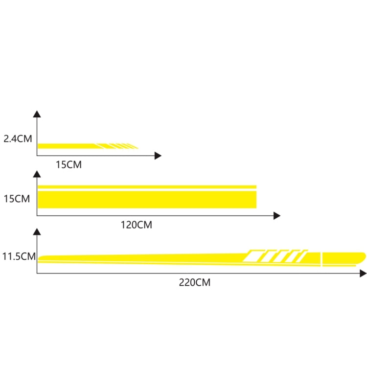 5 in 1 Car Styling Stripe Hood PVC Sticker Auto Decorative Sticker, D-935