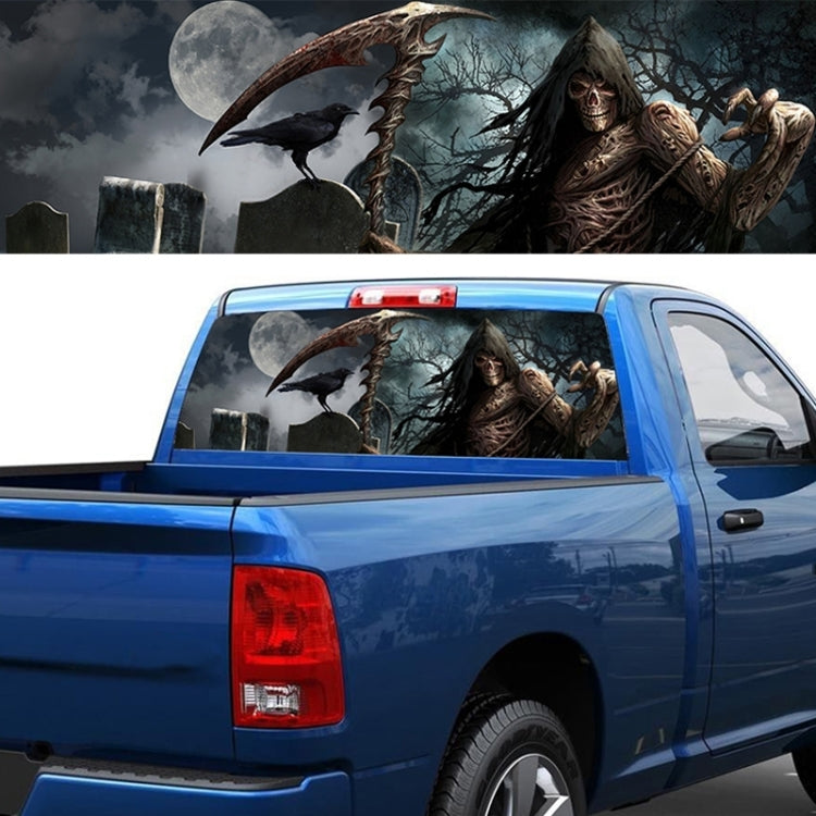 Scythe Death Pattern Horror Series Car Rear Window Decorative Sticker, Size: 135 x 36cm, Size: 135 x 36cm (Scythe Death)