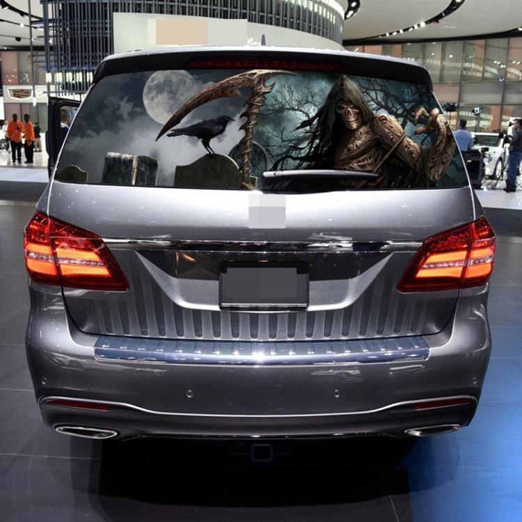 Scythe Death Pattern Horror Series Car Rear Window Decorative Sticker, Size: 135 x 36cm, Size: 135 x 36cm (Scythe Death)