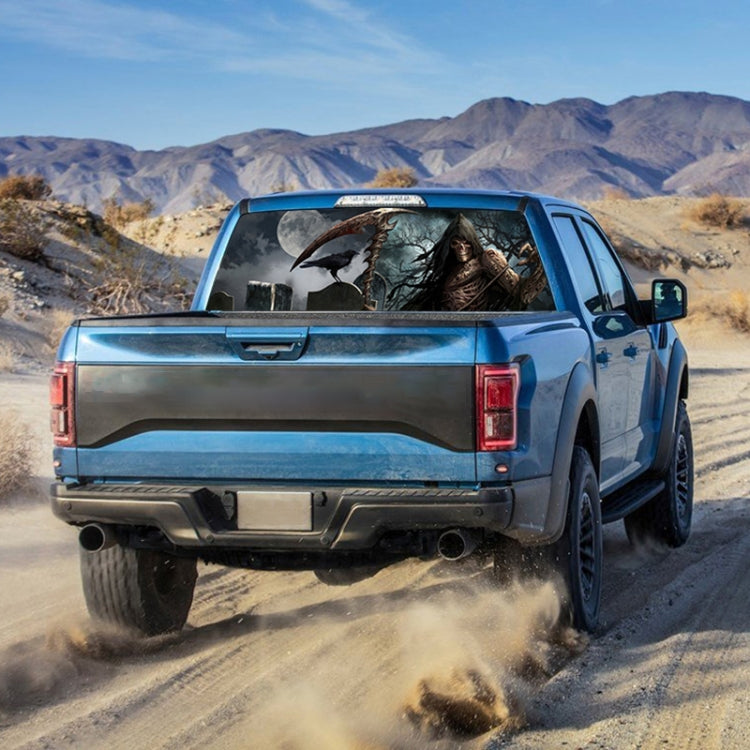 Scythe Death Pattern Horror Series Car Rear Window Decorative Sticker, Size: 135 x 36cm, Size: 135 x 36cm (Scythe Death)