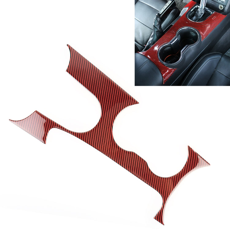 Car Carbon Fiber Water Cup Panel Decorative Sticker for Ford Mustang 2015-2020